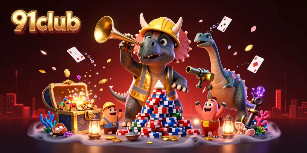 Experience the thrill of 91club with vibrant 3D characters and dynamic gambling elements.
