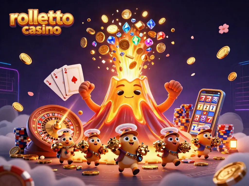 Experience the excitement of rolletto casino with thrilling slots and casino games amidst vibrant visuals.