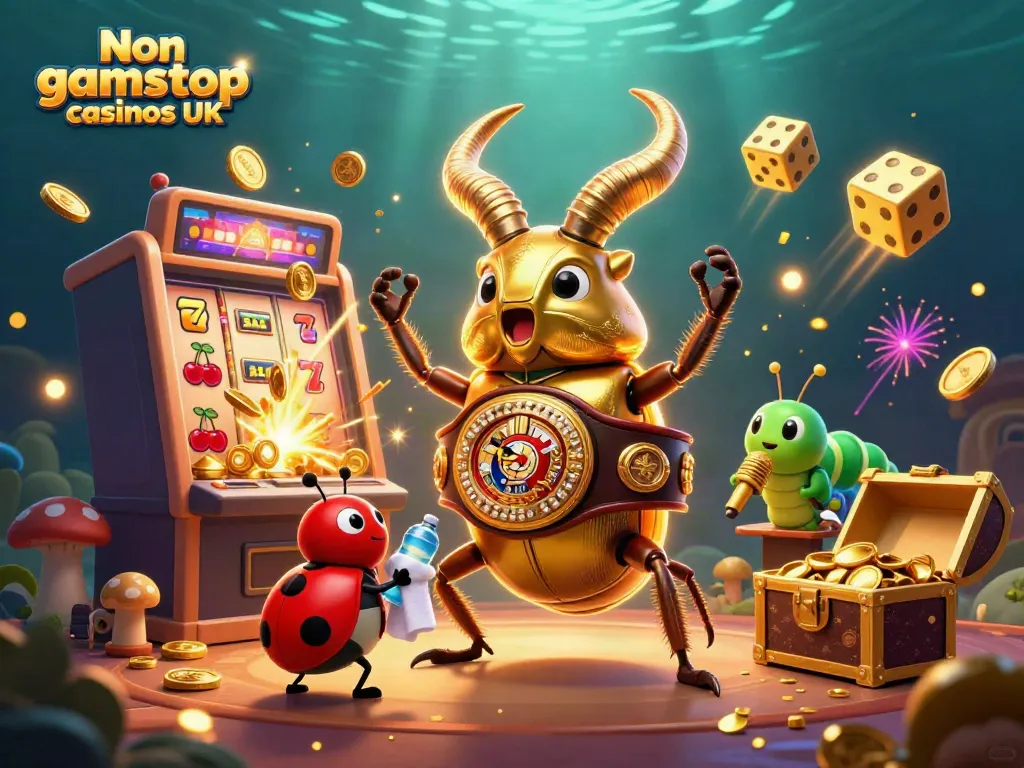 Experience dynamic action at Non gamstop casinos UK with colorful characters and explosive gaming moments.