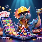 Best online casinos in Australia illustration featuring dynamic casino elements and vibrant characters.