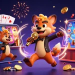 Exciting casino scene featuring hyenas enjoying an animated comedy club while players compare options here.