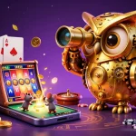 Experience MM88's vibrant casino ambiance featuring a golden owl and dynamic game elements.